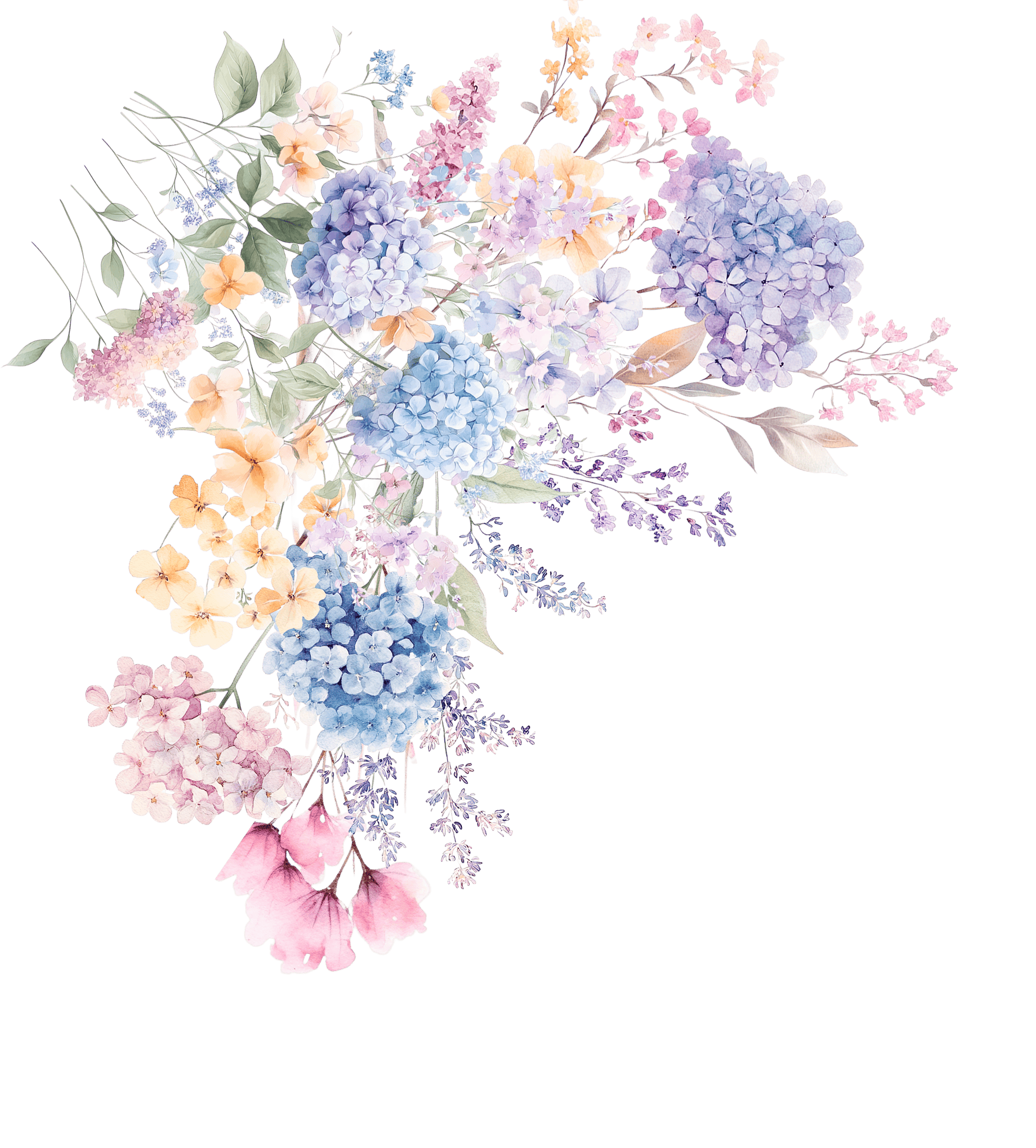 Decoração floral superior esquerda