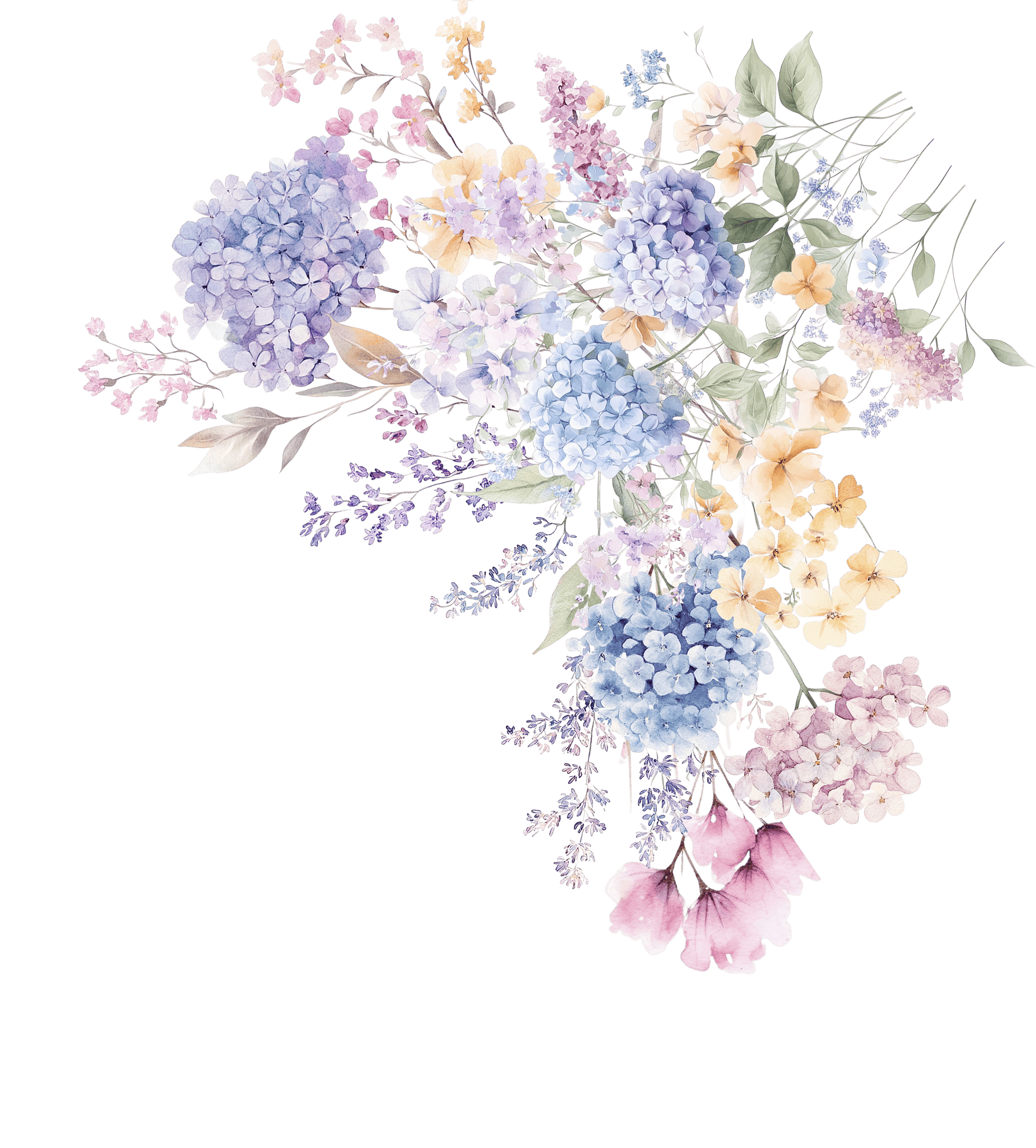 Decoração floral inferior direita